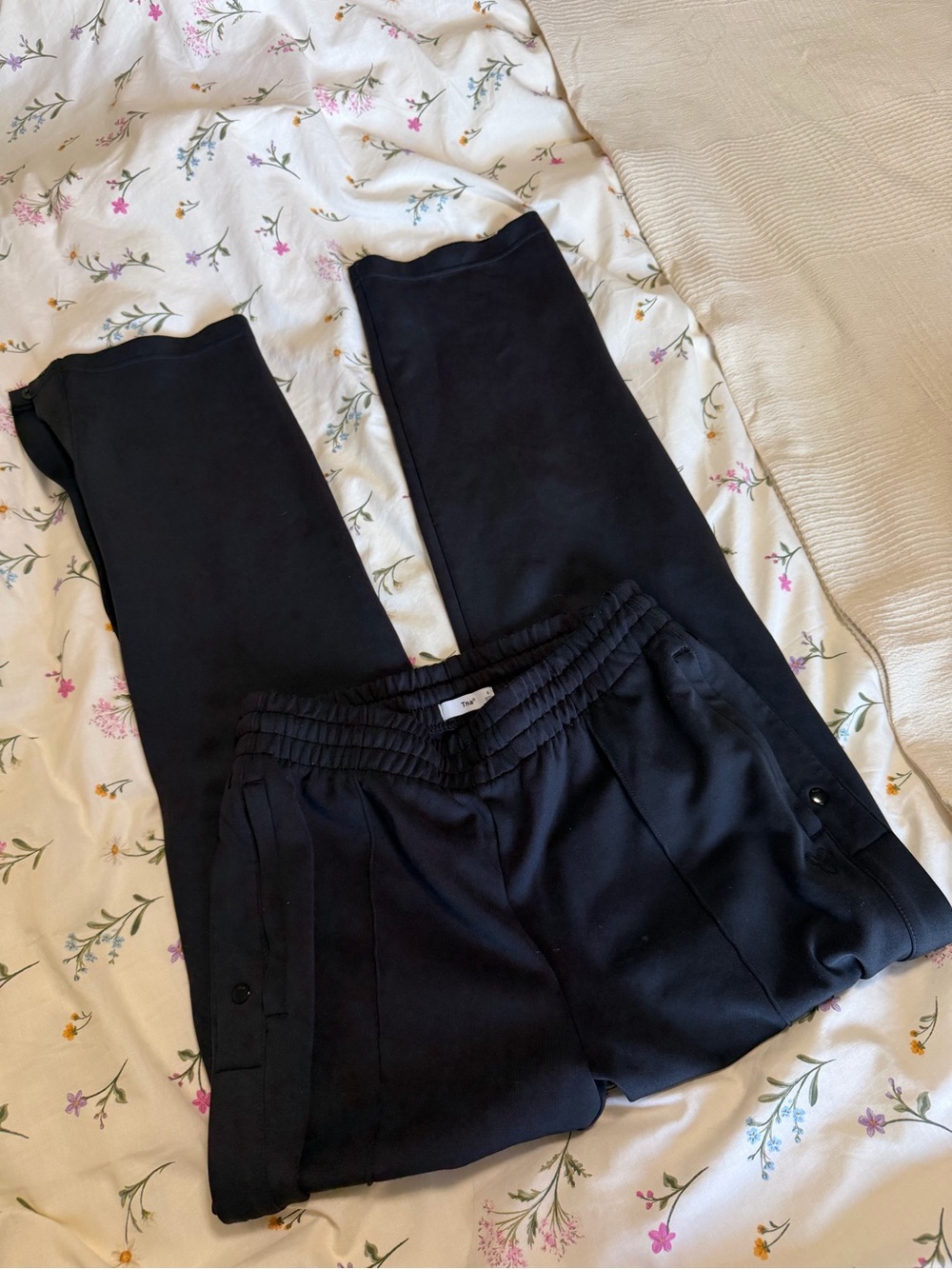 ARITZIA TNA Black Snap-Trim Track Pants - Picture 3 of 5